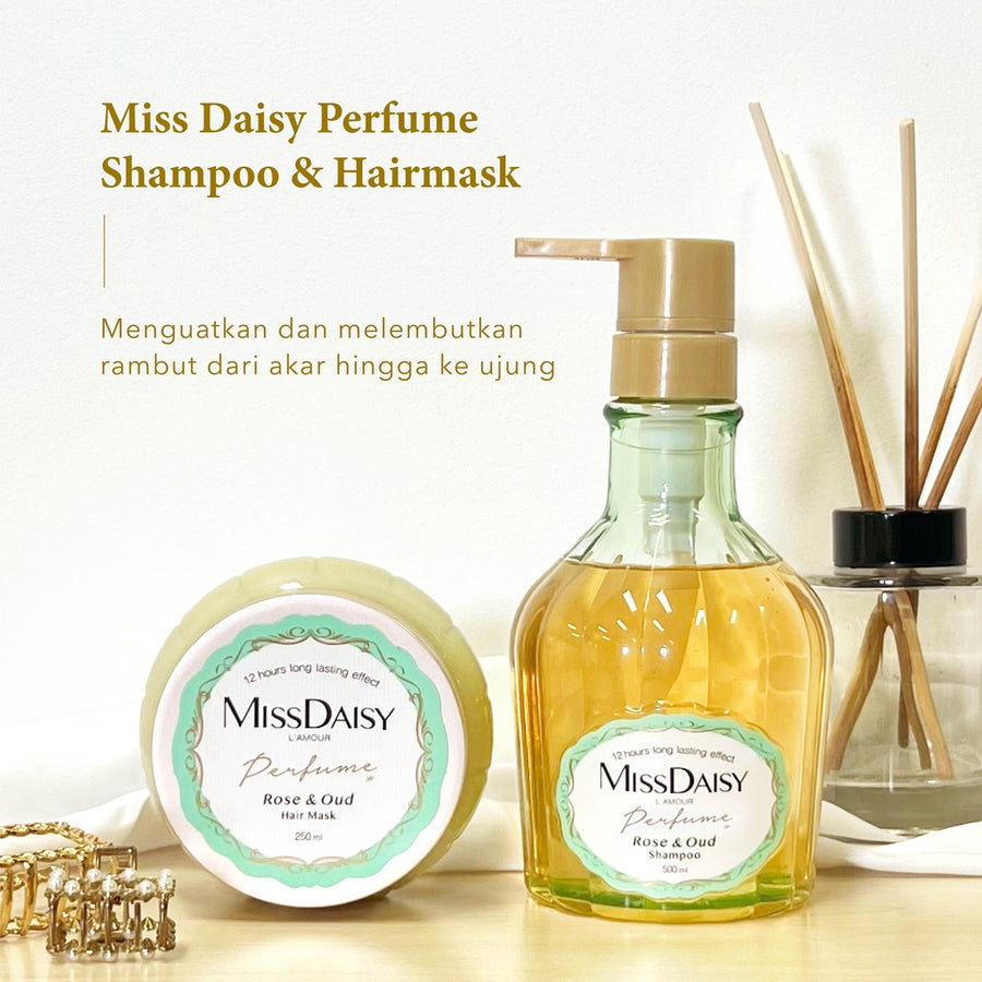 MISS DAISY | Rambut Halus Anti Rontok Lepek Wangi 12 Jam | BUNDLE SET French Perfume Shampoo & Hair Mask | BPOM